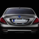 Mercedes Benz Blue Front Grille with Rear Star LED Emblem Light Set For 2005-2013 Illuminated Logo
