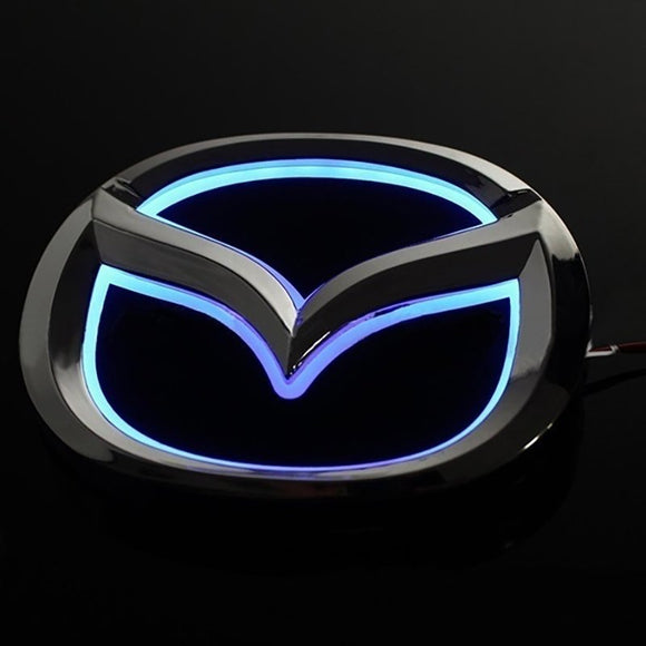 Mazda MazdaSpeed Blue 5D LED Car Tail Logo Badge Emblem Light Lamp For Mazda8 CX7 Mazda3 Mazda2