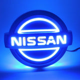 NISSAN Blue 5D LED Car Tail Logo Badge Emblem Auto Light Lamp For TIIDA X-TRAIL