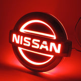 NISSAN Red 5D LED Car Tail Logo Badge Emblem Auto Light Lamp For TIIDA X-TRAIL
