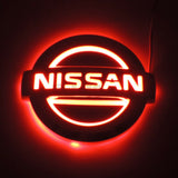 NISSAN Red 5D LED Car Tail Logo Badge Emblem Auto Light Lamp For TIIDA X-TRAIL