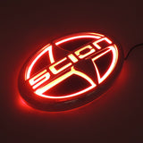 Scion Red 5D LED Car Tail Logo Illuminated Badge Emblem Auto Light Lamp For (12.5 X 8.5CM)