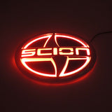 Scion Red 5D LED Car Tail Logo Illuminated Badge Emblem Auto Light Lamp For (12.5 X 8.5CM)