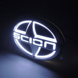 Scion White 5D LED Car Tail Logo Illuminated Badge Emblem Auto Light Lamp For (12.5 X 8.5CM)