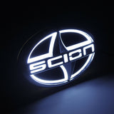 Scion White 5D LED Car Tail Logo Illuminated Badge Emblem Auto Light Lamp For (12.5 X 8.5CM)