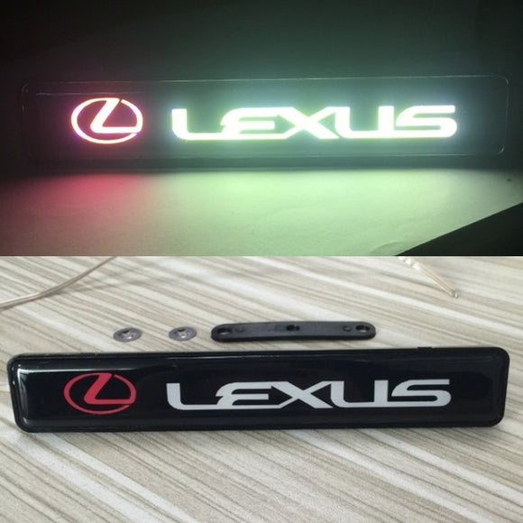 For Lexus RED LED Light Car For Front Grille Badge Illuminated Decal Sticker