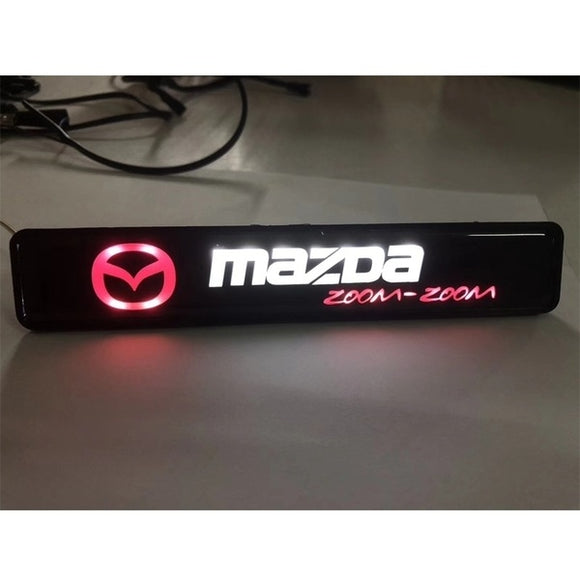 For MAZDA LED Light Car Front Grille Badge Emblem Illuminated Bumper Sticker