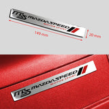 Mazdaspeed Silver Emblem Sticker x2