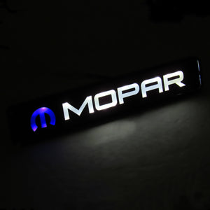 1Pcs MOPAR New LED Light Car Front Grille Badge Illuminated Decal Sticker