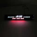 JDM Mugen Power LED Logo Light Car Front Grille Badge Illuminated Decal Sticker