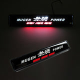 Mugen Set Black & Red 3D Emblem (11CM) with Mugen Power LED Logo Illuminated Badge
