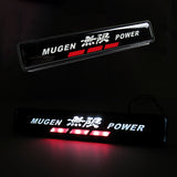 JDM Mugen Power LED Logo Light Car Front Grille Badge Illuminated Decal Sticker