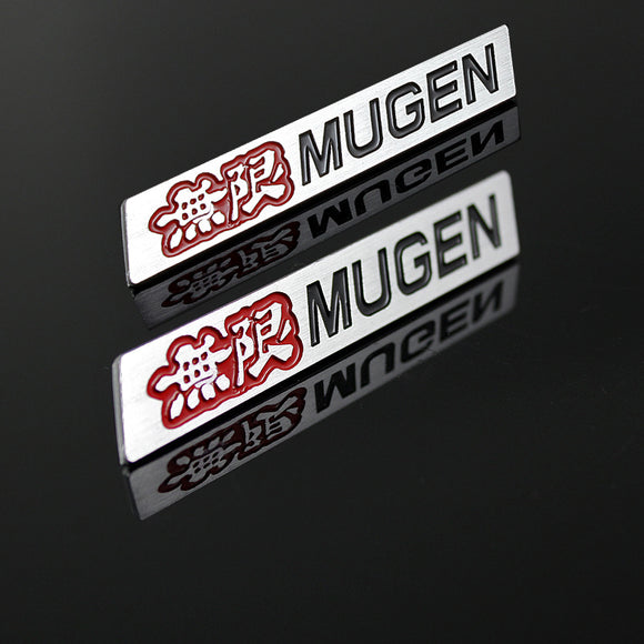 Mugen Black & Red 3D Emblem Sticker (11CM) x2