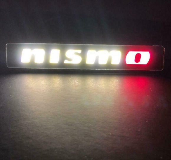 JDM Nismo Logo LED Light Car Front Grille Badge Illuminated Decal Sticker