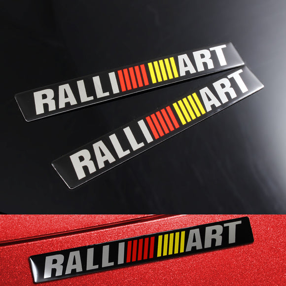 Mitsubishi Ralliart Black Emblem Sticker x2