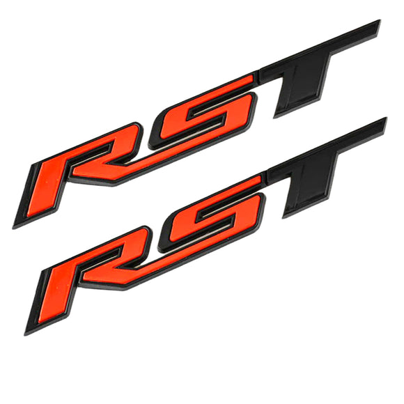 2PCS Chevrolet Chevy Silverado 1500 RST Tailgate Emblem Badge For 2019-2021 Universal New Red/Black