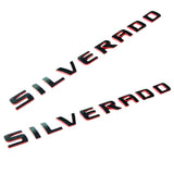 For Chevy Silverado Universal Door Tailgate Emblem Badge Red/Black Nameplates Letter Decal Emblem