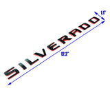 For Chevy Silverado Universal Door Tailgate Emblem Badge Red/Black Nameplates Letter Decal Emblem