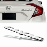 Honda Chrome Emblem 3 pcs Set for 2006 - 2008 HONDA CIVIC Coupe 2DR with CIVIC Emblem