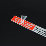 Black ABS License Plate Frame with Black Emblems For Subaru STI 2 pcs
