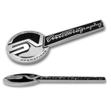 Black Ford Motor Mustang SVO Side Fender & Rear Trunk Emblems - Pair