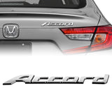 2 PCS Set Honda Chrome Rear "H" Emblem with Accord Set for 2008 - 2012 Accord Coupe 2DR