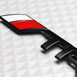 Toyota TRD Black 3D Emblem Badge for Front Grille with Screws
