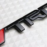 Toyota TRD Black 3D Emblem Badge for Front Grille with Screws