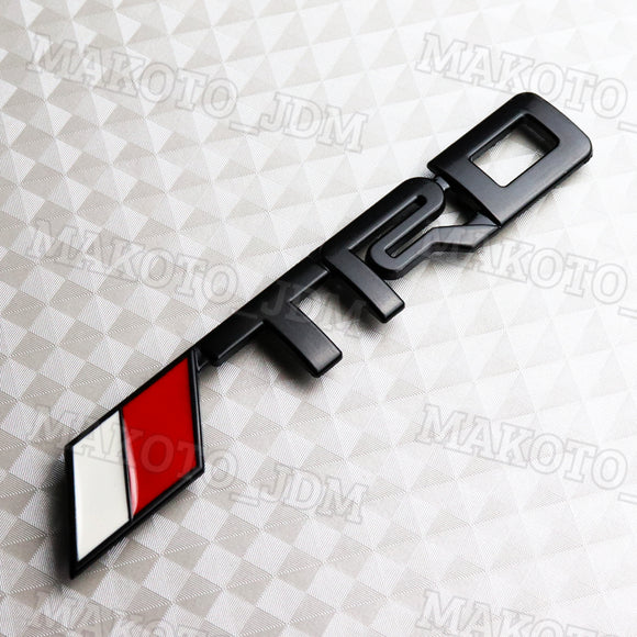 Autocollant Métallique 3D TRD - Noir 9,5x2 Cm - Pour Voiture, Moto, Vélo - Sticker Logo Personnalisé - 10