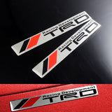 Toyota TRD Silver Emblem Sticker x2