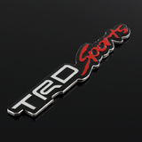 Toyota TRD Sports 3D Aluminum Emblem Decal X2 (12CM)