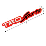 Toyota TRD Sports 3D Red Aluminum Emblem Decal (18CM)