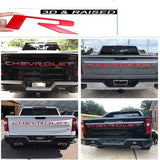 Set of Tailgate Body Letters ABS Inserts Red/Black For 2019-2020 Chevrolet Silverado 1500 2500 3500
