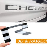 Star-Spangled/Black Set of Tailgate Body Letters ABS Inserts For 2019-2020 Chevrolet Silverado 1500 2500 3500