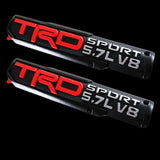 2 pcs TRD SPORT 5.7L V8 3D ABS Molded Nameplate Toyota Tacoma OEM Door Emblem Sticker Badge