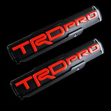 2 pcs TRD PRO 3D ABS Molded Nameplate Toyota Tacoma OEM Door Emblem Sticker Badge