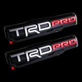 2 pcs 3D ABS Molded Nameplate Toyota Tacoma OEM TRD PRO Door Emblem Sticker Badge