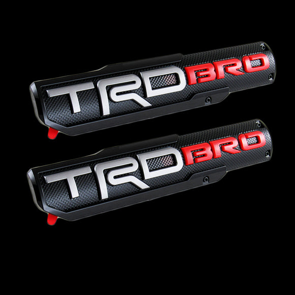 2 pcs TRD BRO 3D ABS Molded Nameplate Toyota Tacoma OEM Door Emblem Sticker Badge