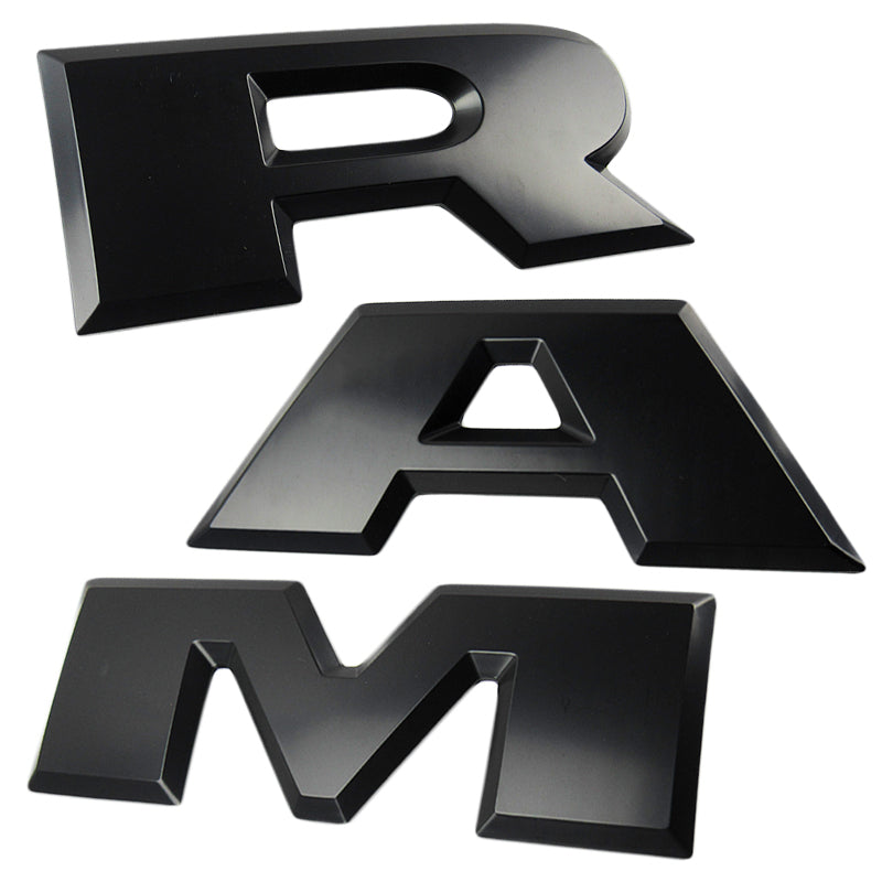 Glossy Black Raised Letters 3D Raised ABS Letter Decals - Glossy Black ...