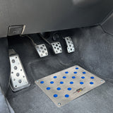 MUGEN Aluminum Car Anti Skid Floor Mat Carpet Rest Pedal Pad Cover 11.5" X 8.5"
