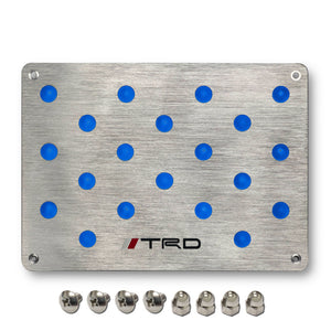 TOYOTA TRD Large Anti-Skid Floor Mat Carpet Foot Pedal Aluminum Plate