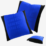 Bride Set of Blue Gradation Car Cushion, Seat Pillow & Seat Belt Cover x2