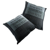 Bride Set of Black Gradation Car Cushion, Seat Pillow & Seat Belt Cover x2