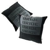 Bride Set of Black Gradation Car Cushion, Seat Pillow & Seat Belt Cover x2