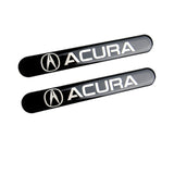 Acura Black Car Door Rear Trunk Side Fenders Bumper Badge Scratch Guard Sticker New 2pcs