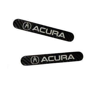 Acura Carbon Fiber Car Door Rear Trunk Side Fenders Bumper Badge Scratch Guard Sticker New 2pcs