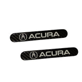 Acura Carbon Fiber Car Door Rear Trunk Side Fenders Bumper Badge Scratch Guard Sticker New 2pcs