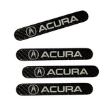 Acura Carbon Fiber Car Door Rear Trunk Side Fenders Bumper Badge Scratch Guard Sticker New 4pcs