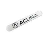 ACURA LOGO Set White Emblems with Black Keychain Wheel Tire Valves Air Caps - US SELLER