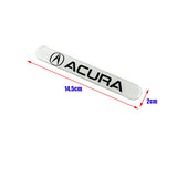 ACURA LOGO Set White Emblems with Black Keychain Wheel Tire Valves Air Caps - US SELLER